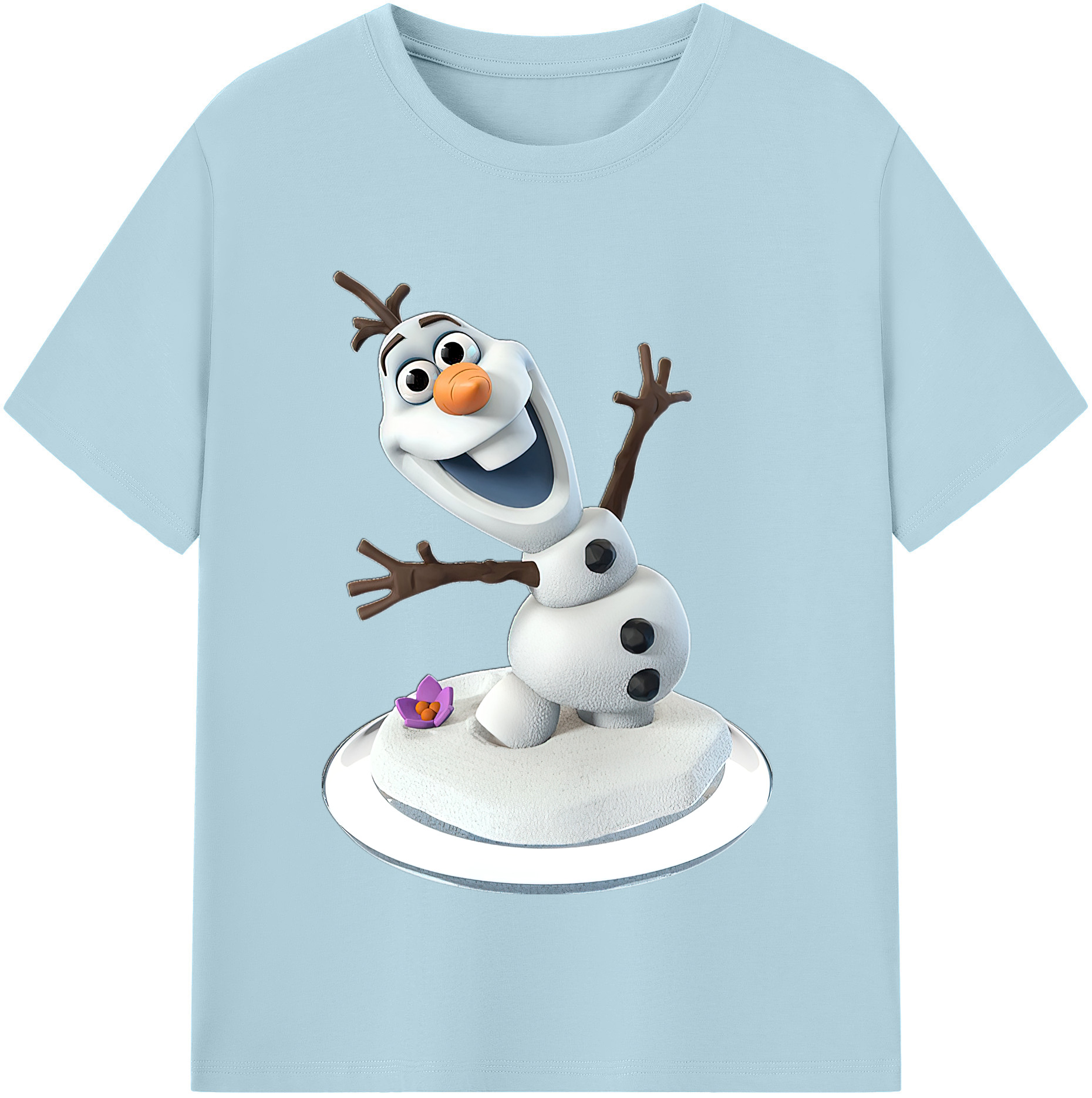 （画像用） アナと雪の女王 アンナ エルサ Frozen Anna Elsa 綿100％半袖Tシャツ（フロントプリント）